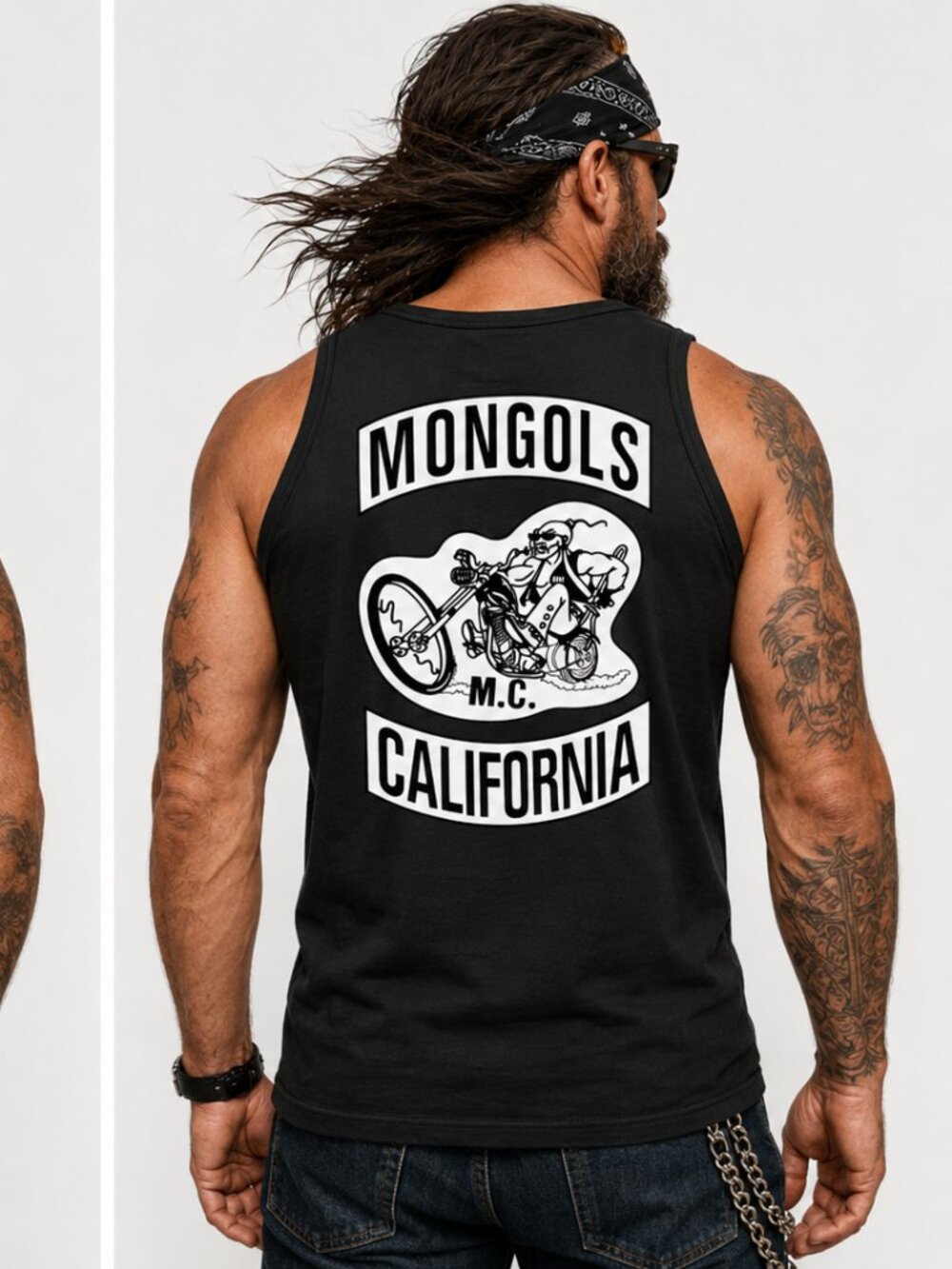 Mongols California MC Black Tank Top SIZE VARIATIONS
